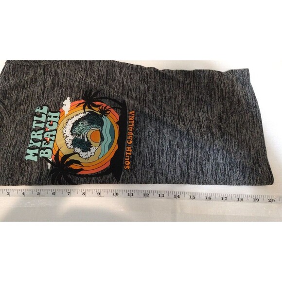 WEAR CODE KID LARGE GRAY MYRTLE BEACH T-SHIRT SOFT VACATION TROPICAL SUMMER WAVE - Picture 7 of 7